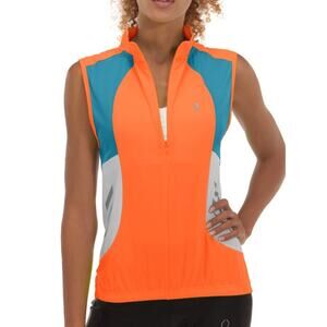 Little Donkey Andy 1/2 Zip Cycling Vest Size Medium Reflective Breathable Womens
